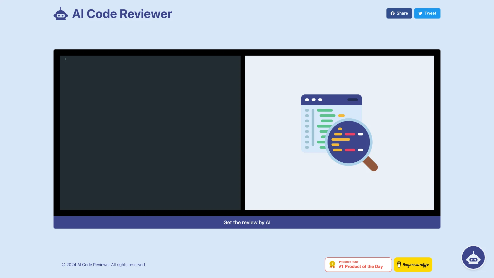 AI Code Reviewer 主页截图