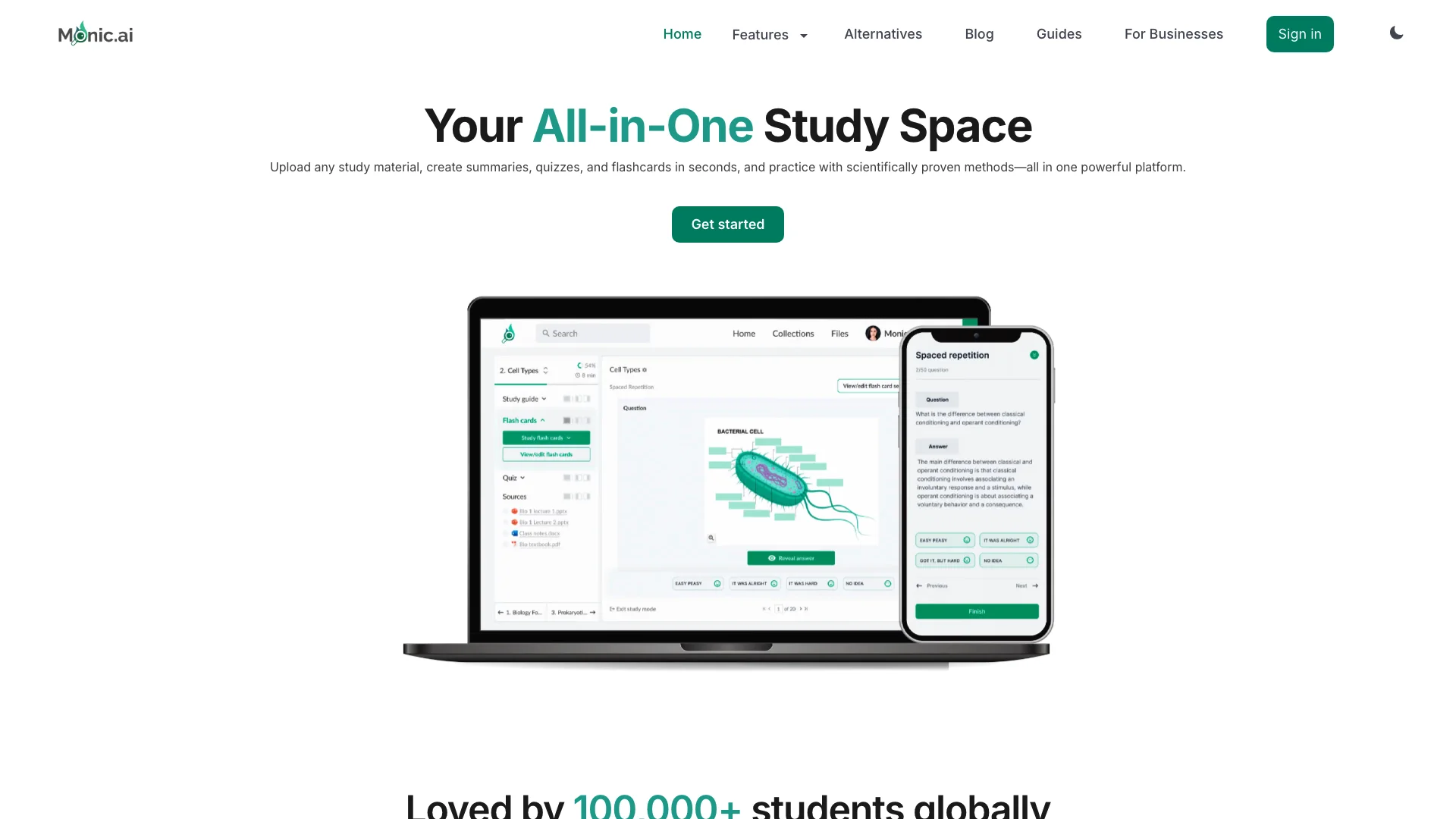 Monic.ai All in one Study Space主页