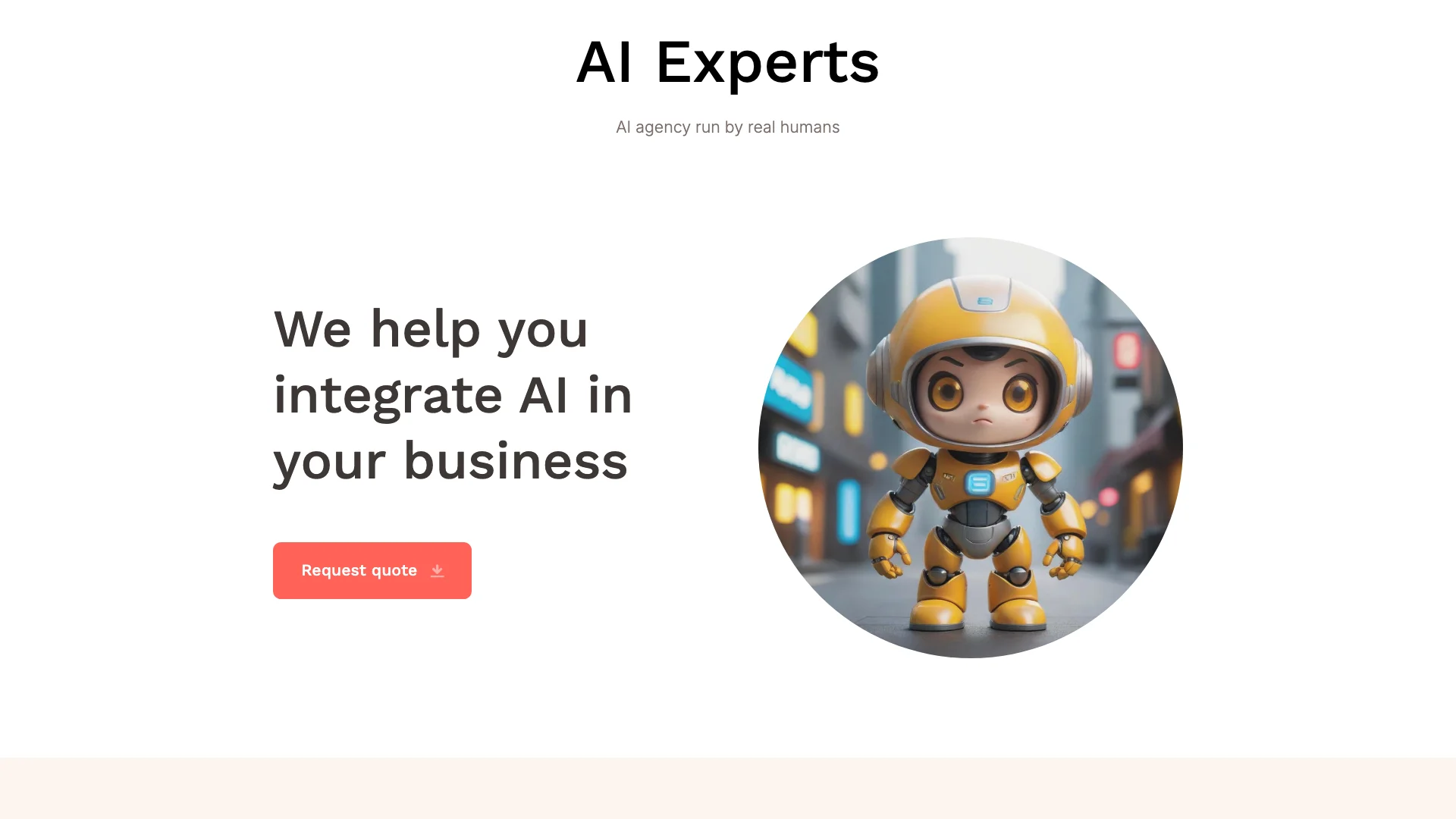 AI Experts主页截图