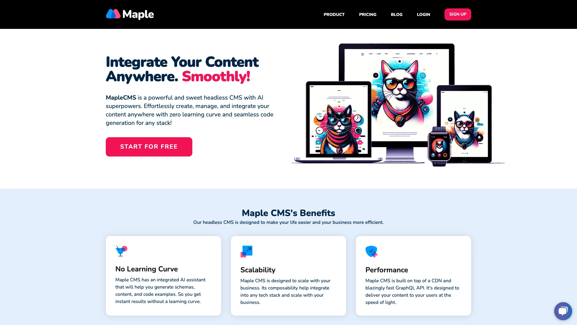 Maple CMS 主页截图