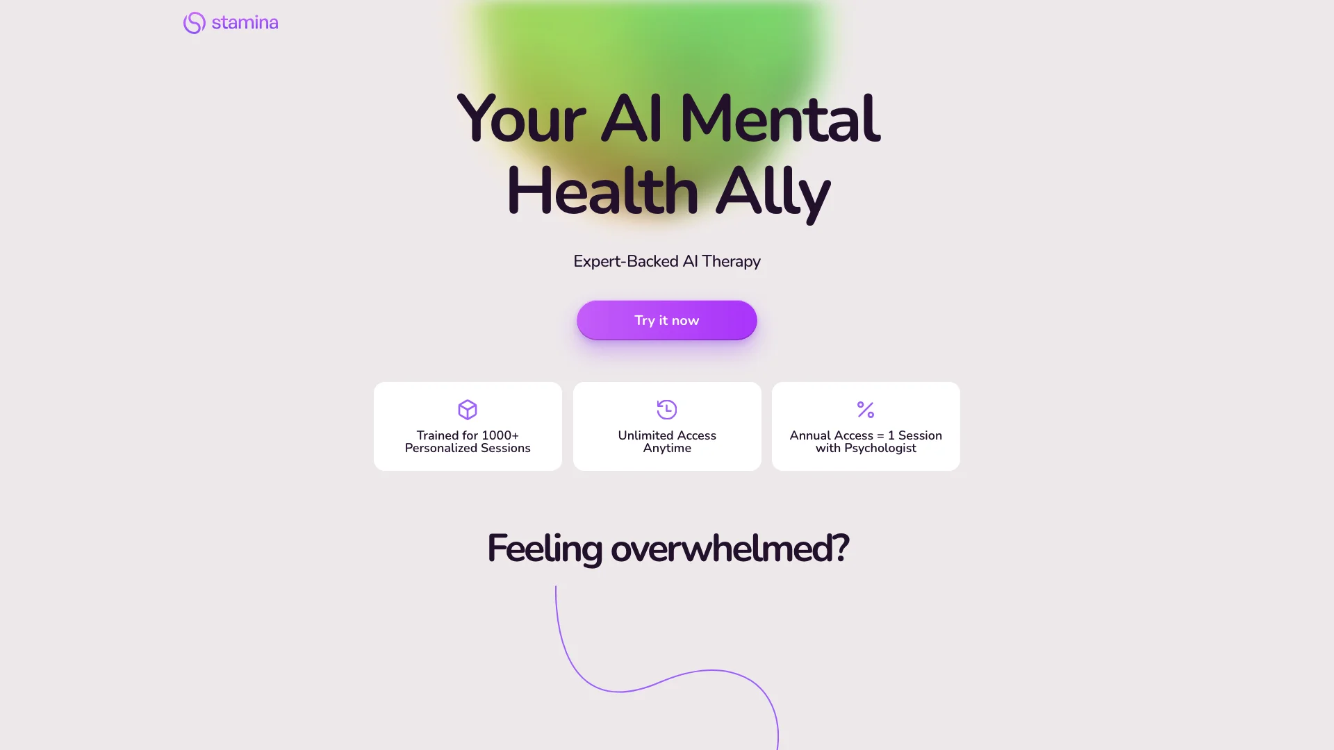 Expert-Backed AI Therapy 主页截图