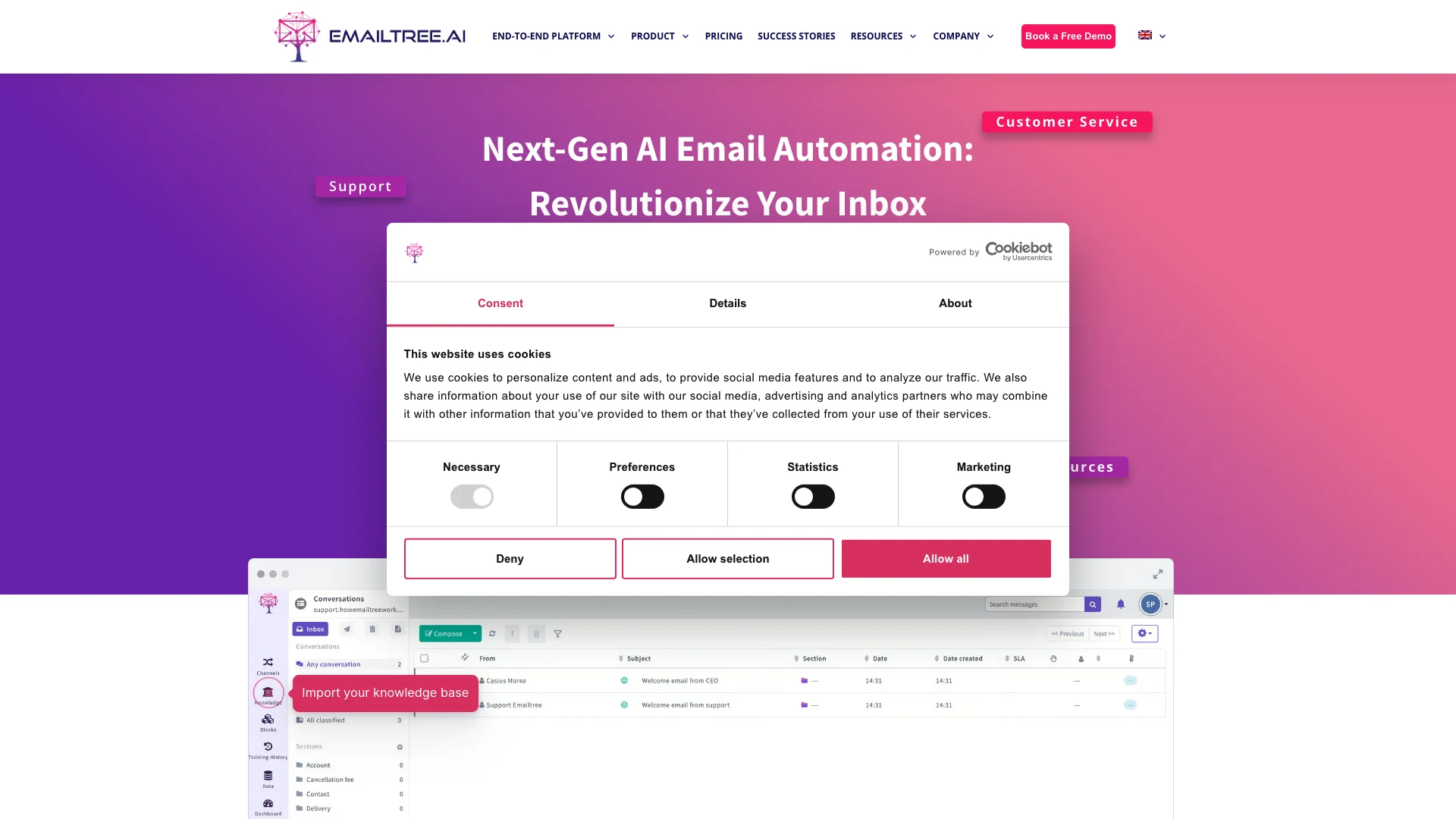 EmailTree.ai 主页