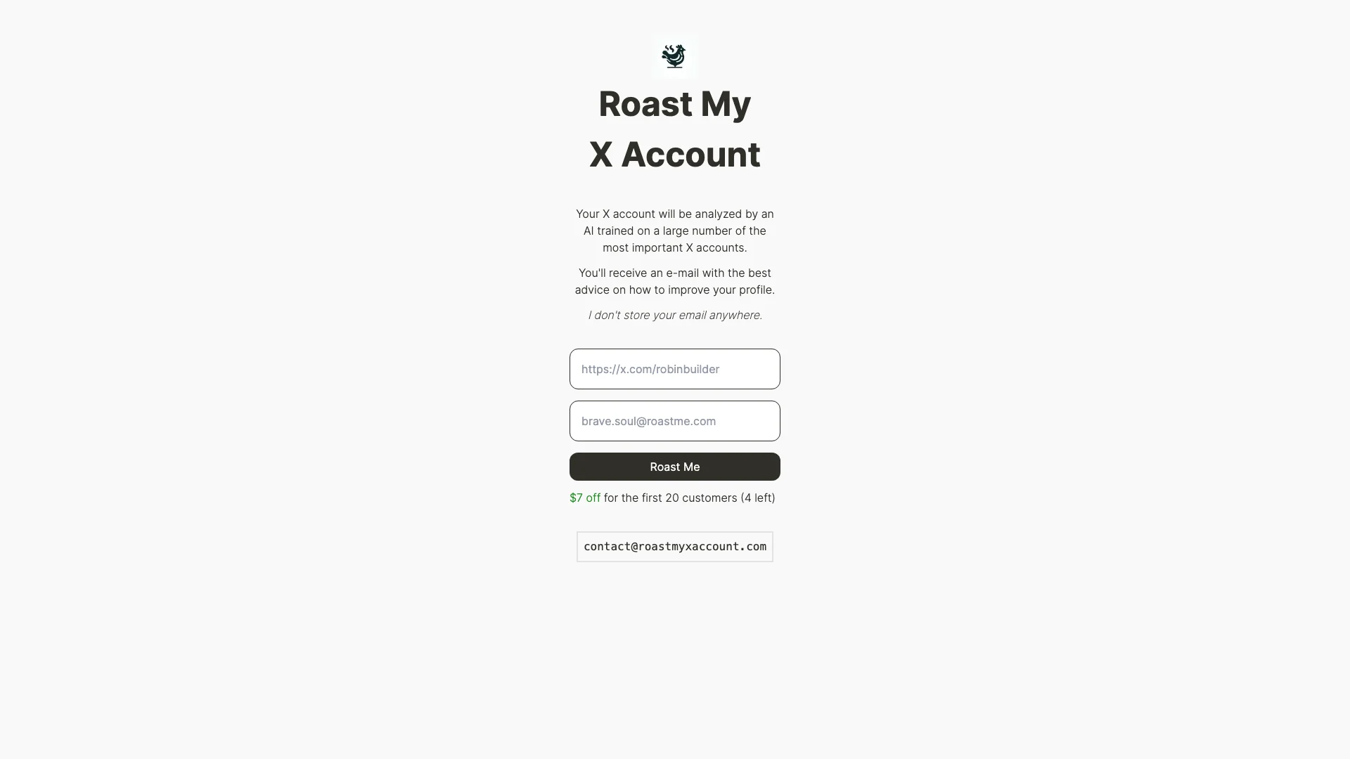 Roast My X Account 项目主页