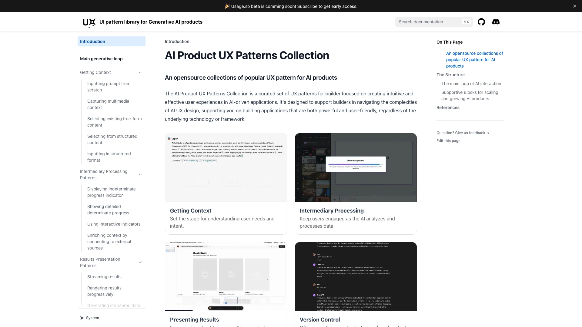 AI Product UX Patterns Collection 主页