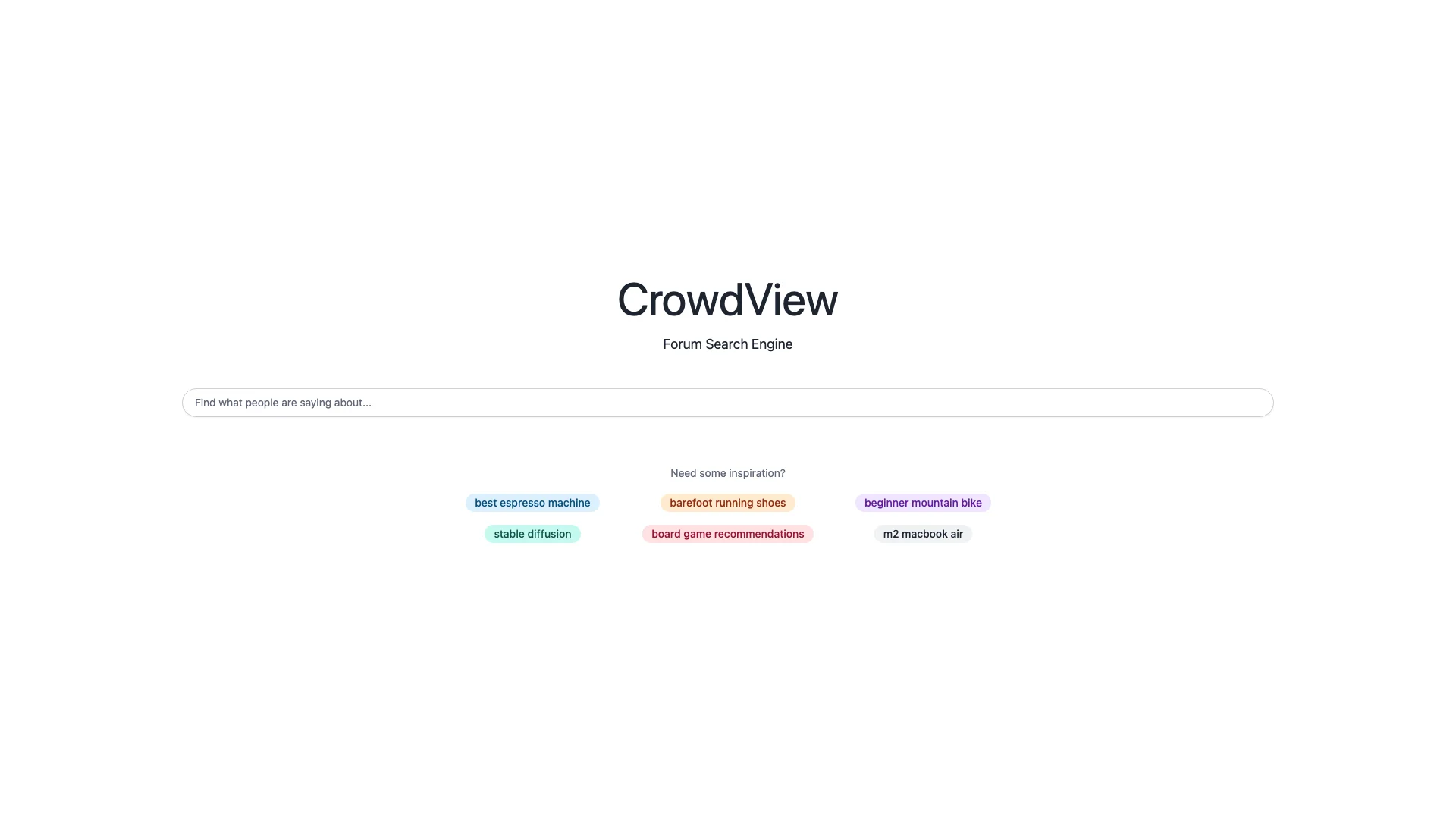 CrowdView主页截图