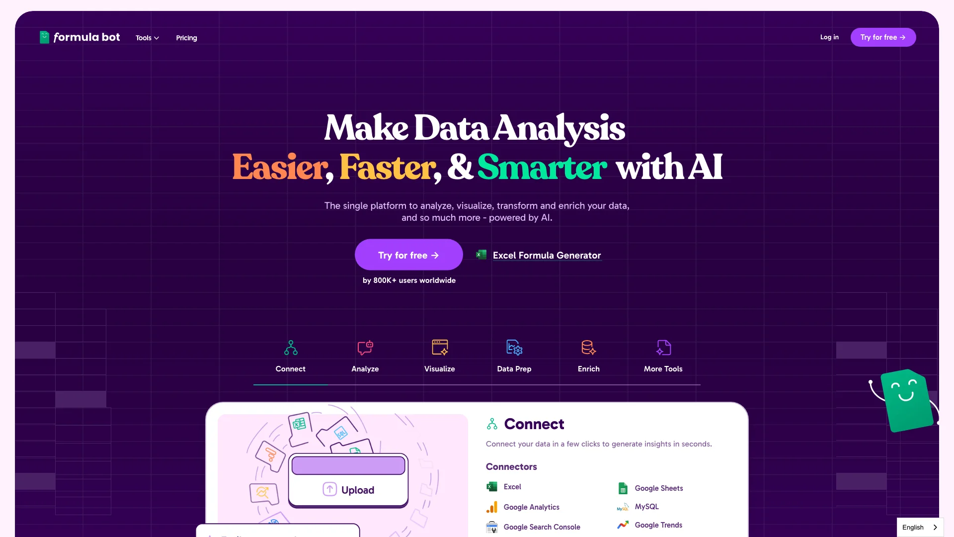 Formula Bot 主页截图