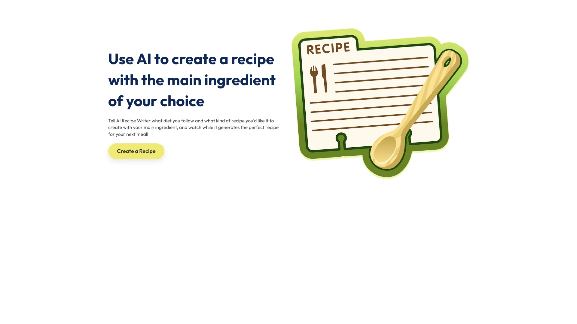 AI Recipe Writer 主页