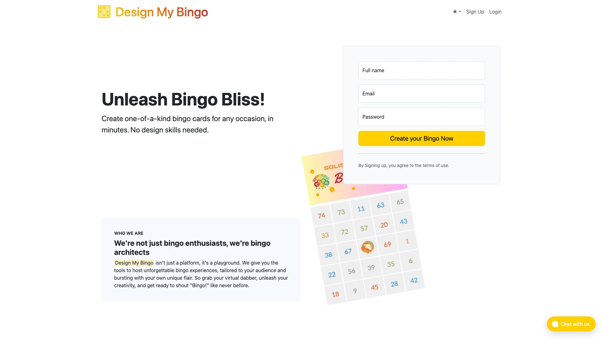 Design My Bingo 主页截图