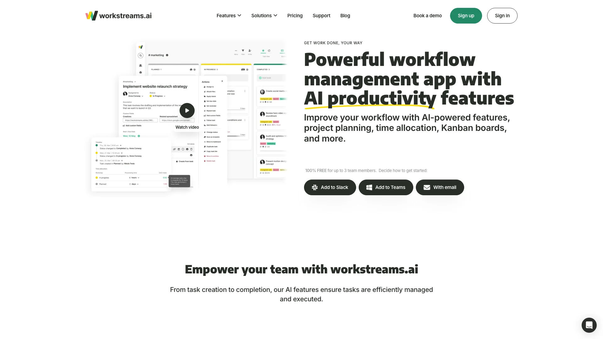 Workstreams.ai 项目主页