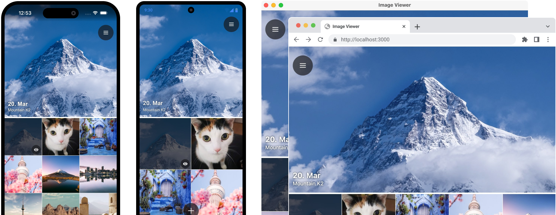 iOS、Android、桌面和 Web 应用程序的共享 UI