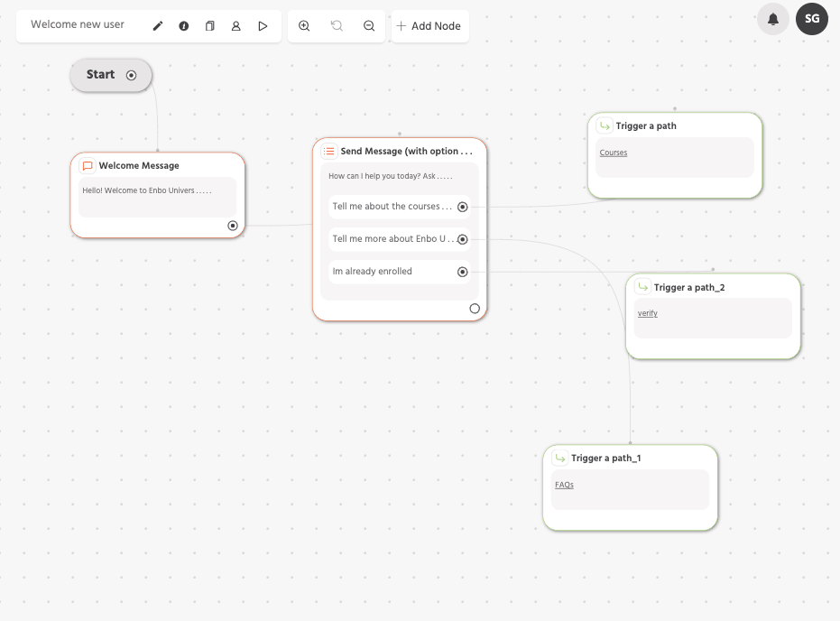 create whatsapp chatbot flow