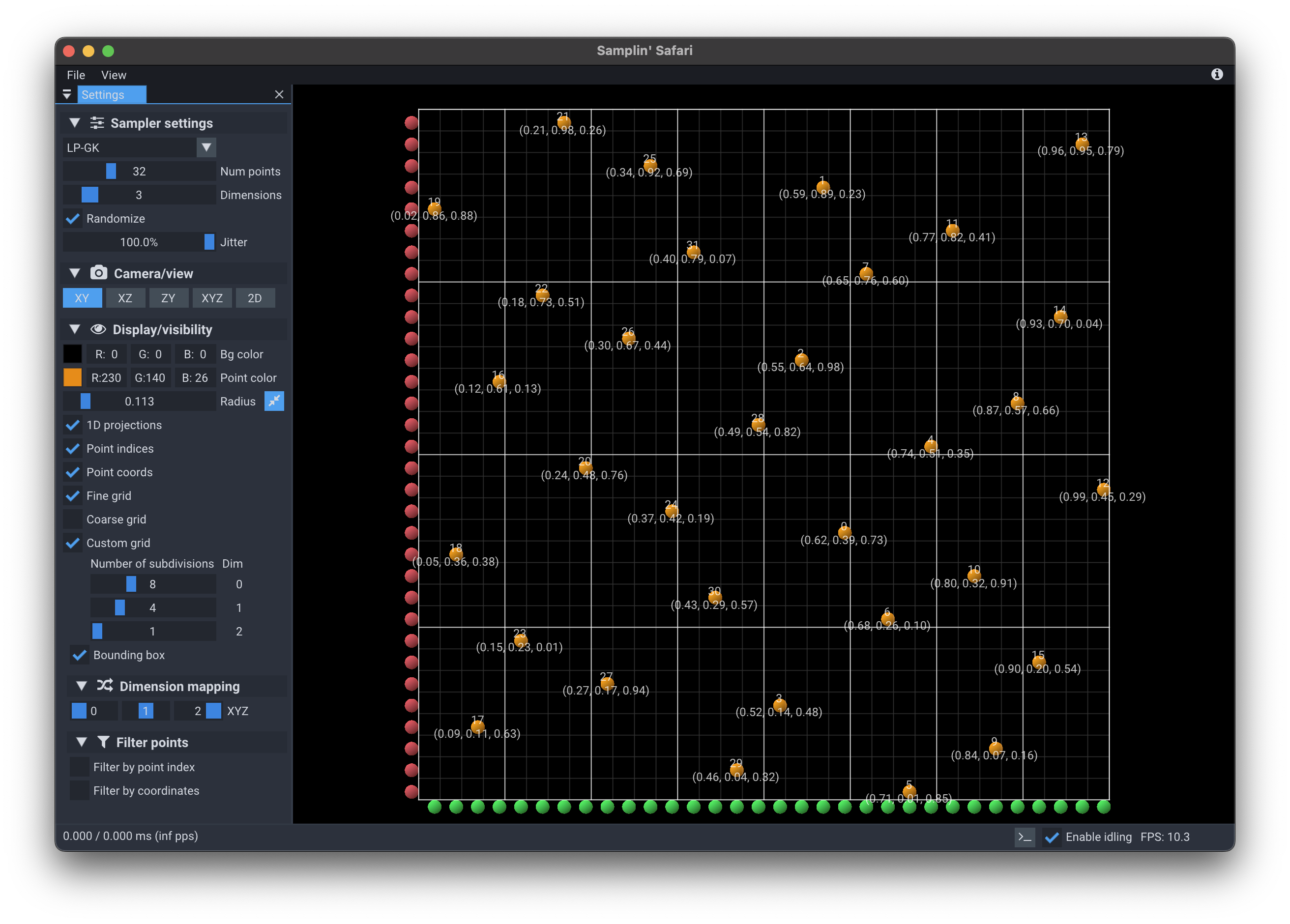 Custom analysis view