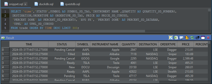 SQL编辑器界面