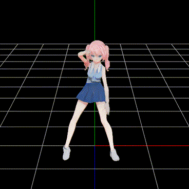 Image 1: a girl in a pink dress is standing on a grid