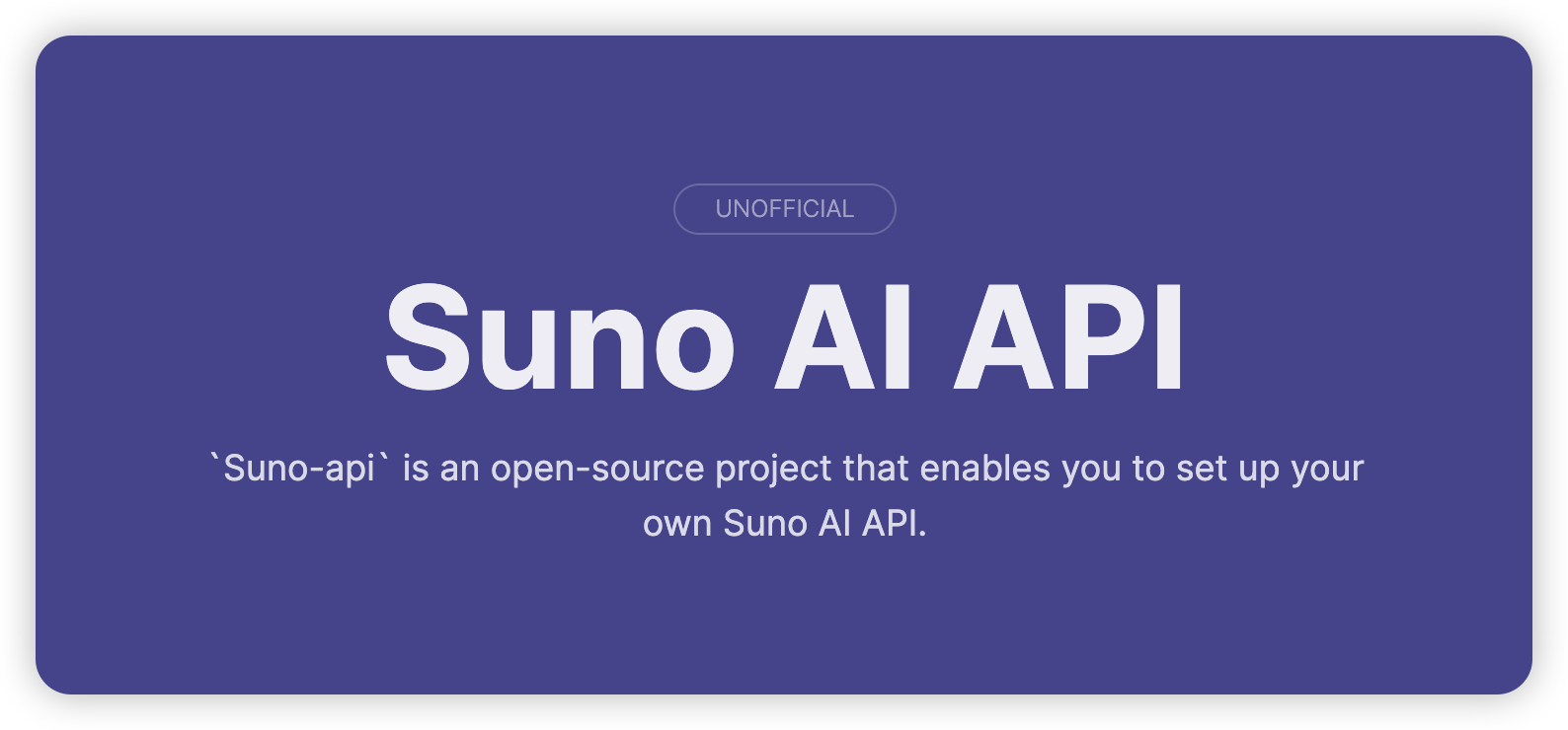 Suno API Banner