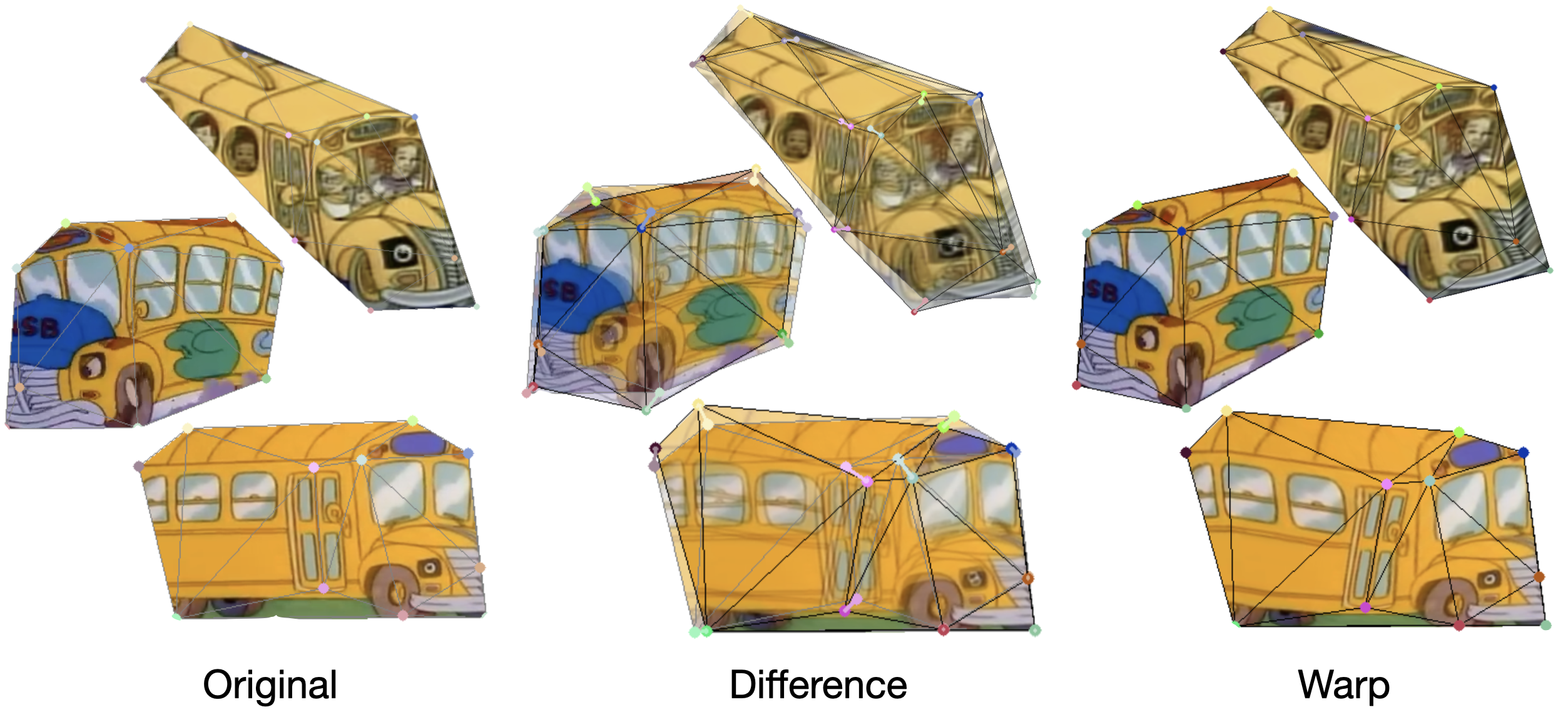 Image 3: a series of images showing different school buses