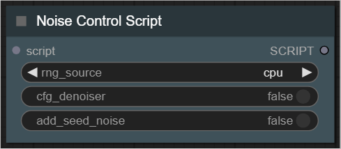 Noise Control脚本节点界面