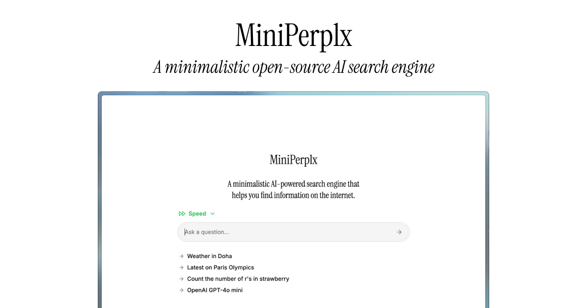 MiniPerplx界面