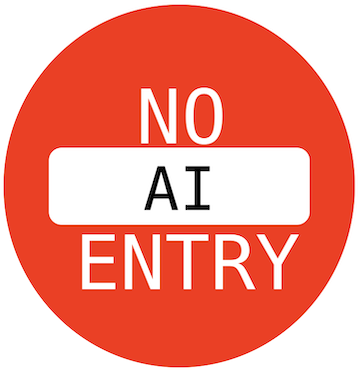 Image 1: no ai entry sign