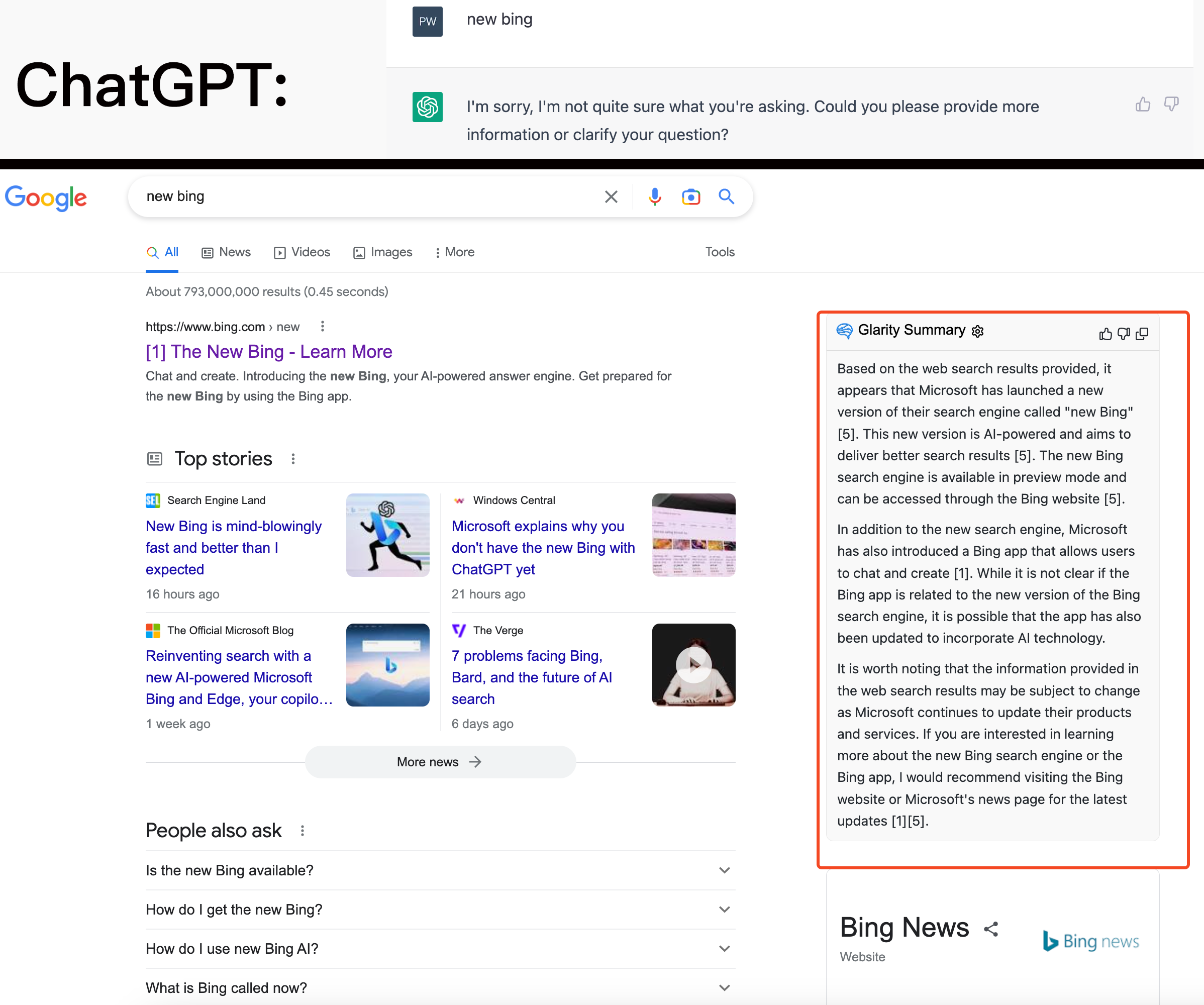 ChatGPT Google Summary Extension截图