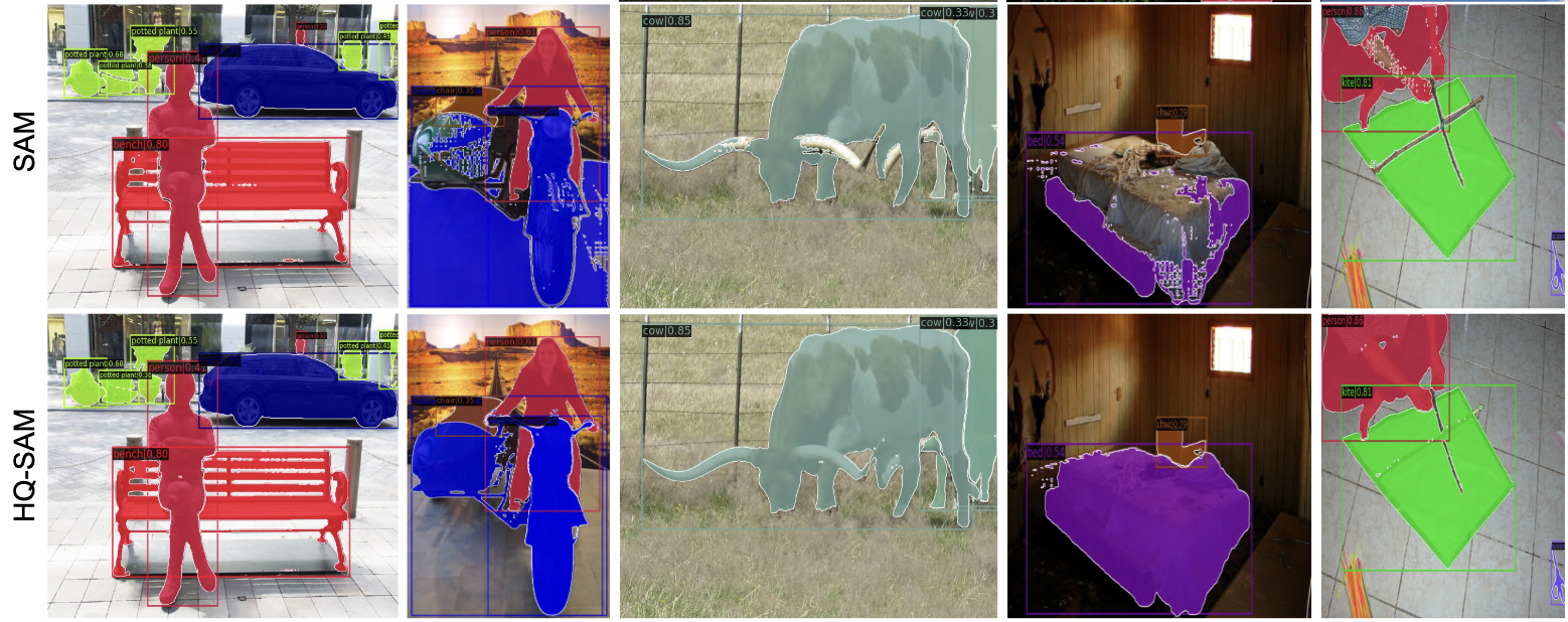 SAM vs SAM-HQ视觉对比