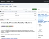 Awesome-LLM-Uncertainty-Reliability-Robustness: 大型语言模型的不确定性、可靠性和鲁棒性研究综述
