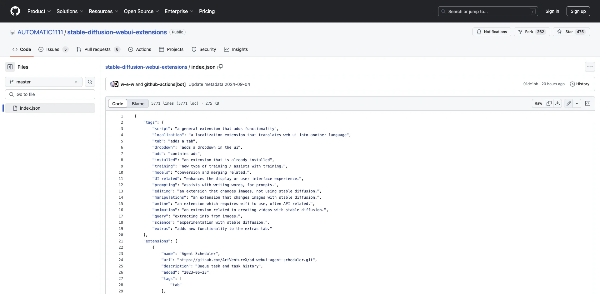 stable-diffusion-webui-extensions