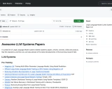 LLMSys-PaperList: 大语言模型系统研究的前沿进展