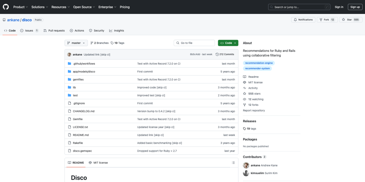 Disco: 强大的Ruby和Rails推荐系统库 - 懂AI