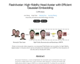FlashAvatar: 高效率高保真度的3D头像生成技术