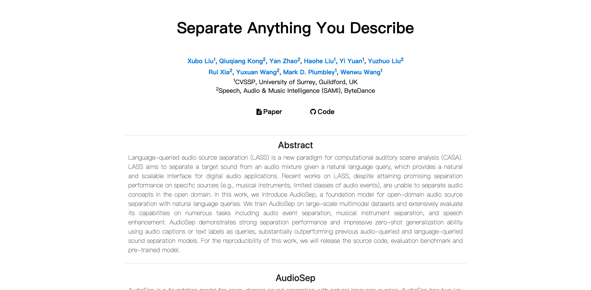 AudioSep