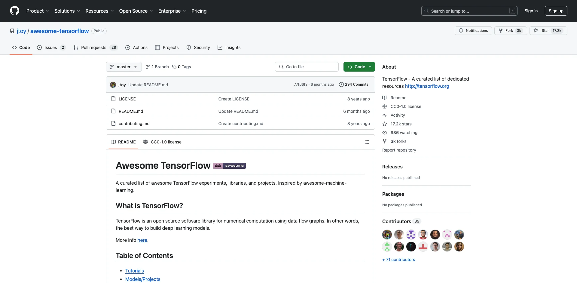 awesome-tensorflow