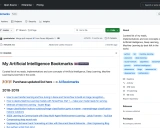My Awesome AI Bookmarks: 人工智能和机器学习的精选资源集
