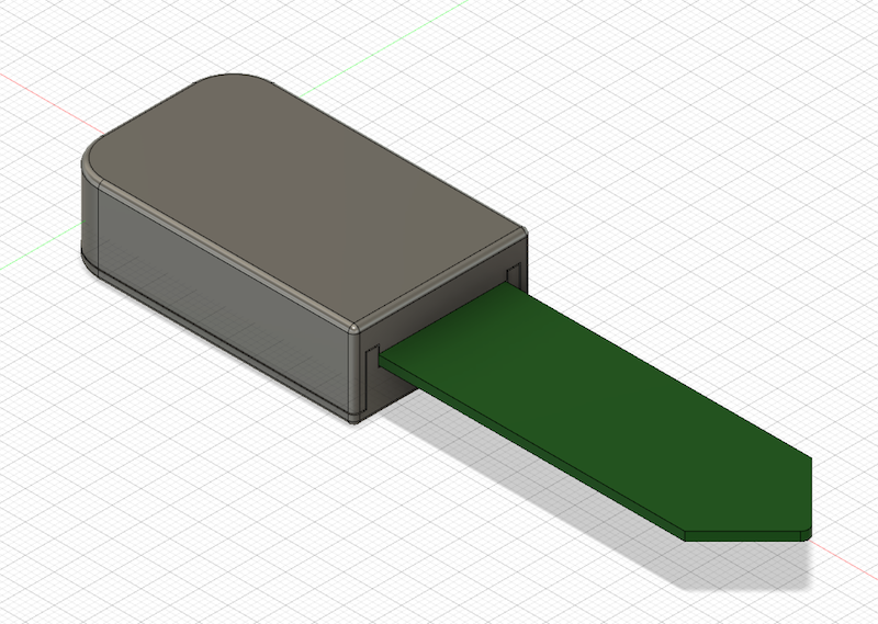 原始 3D 可打印外壳的渲染图