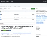 ChatGPT-RetrievalQA：探索ChatGPT响应在问答检索模型训练中的应用