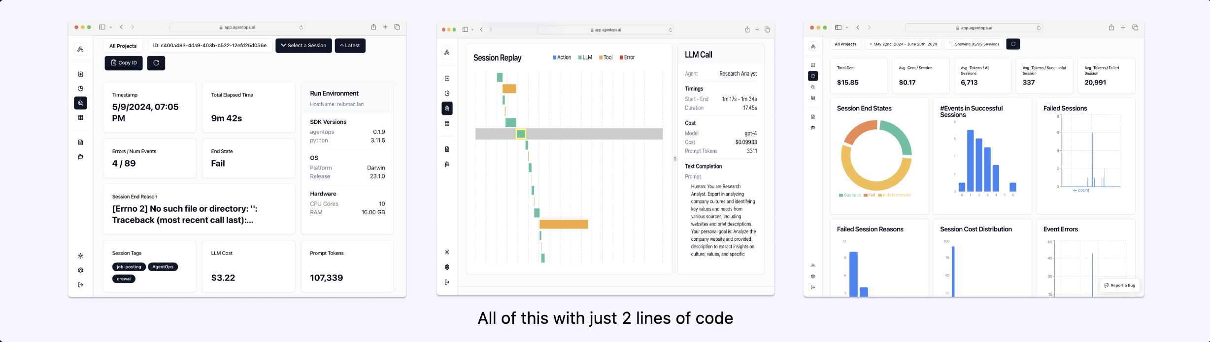AgentOps Dashboard
