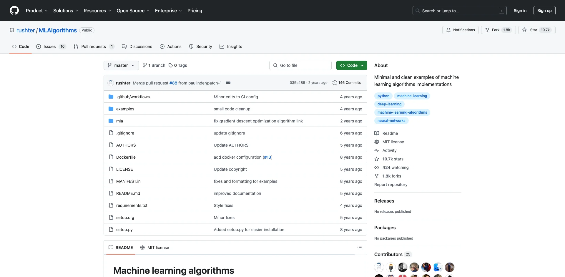 MLAlgorithms