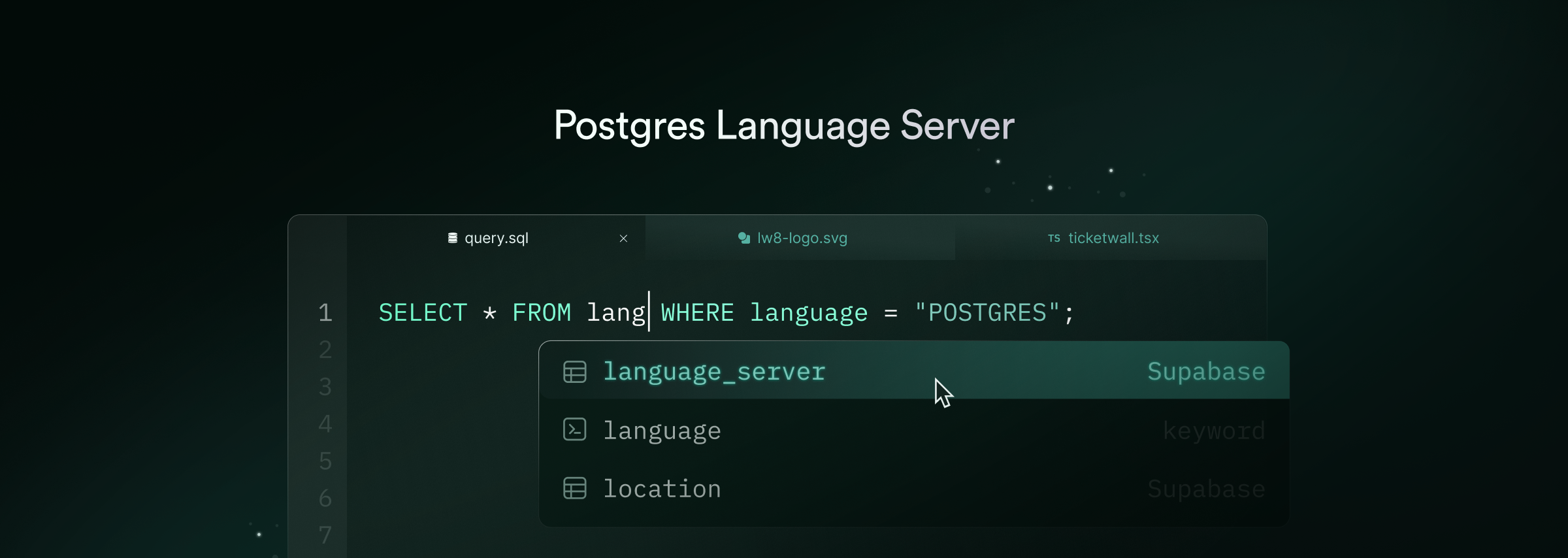 Postgres 语言服务器