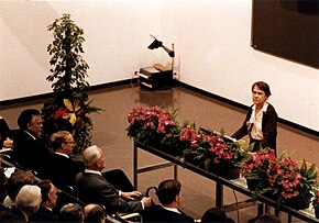 Barbara McClintock delivers her Nobel lecture