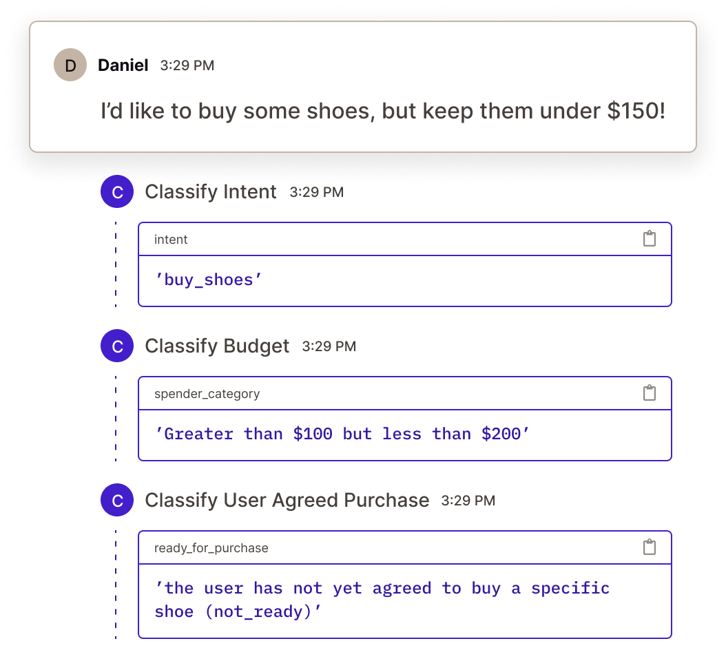 Dialogue Classification Example