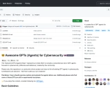 Awesome GPT Agents for Cybersecurity: 增强网络安全的人工智能助手